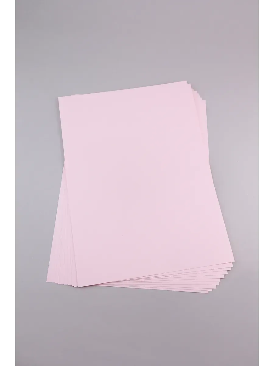 Бумага дизайнерская А4 нежно-розовая 210 гр.м2 10 лист - фото 3