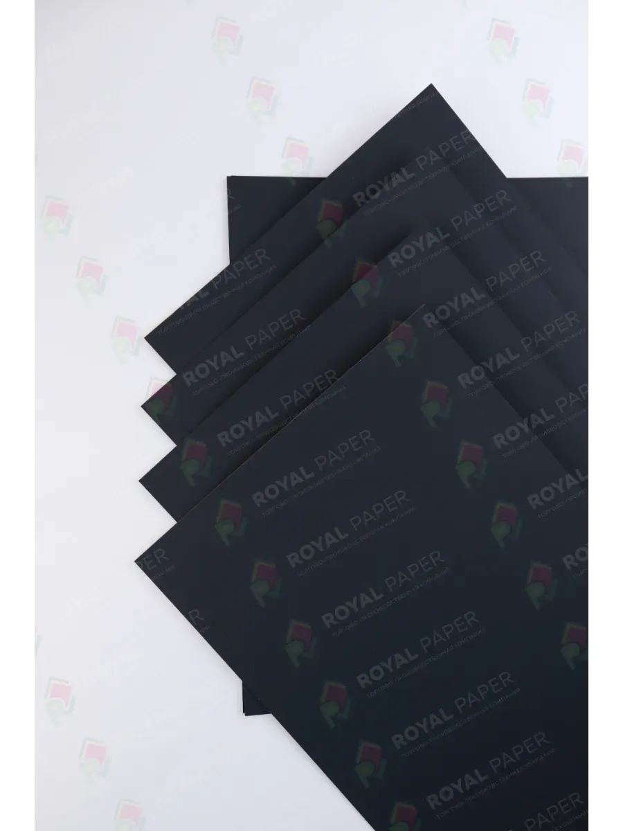 Бумага дизайнерская А4 черная 350 гр.м2 10 лист - фото 5