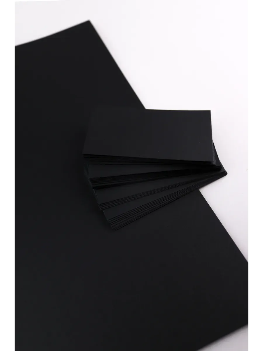 Бумага дизайнерская А4, черная 180 гр.м2 - 10 листов - фото 5