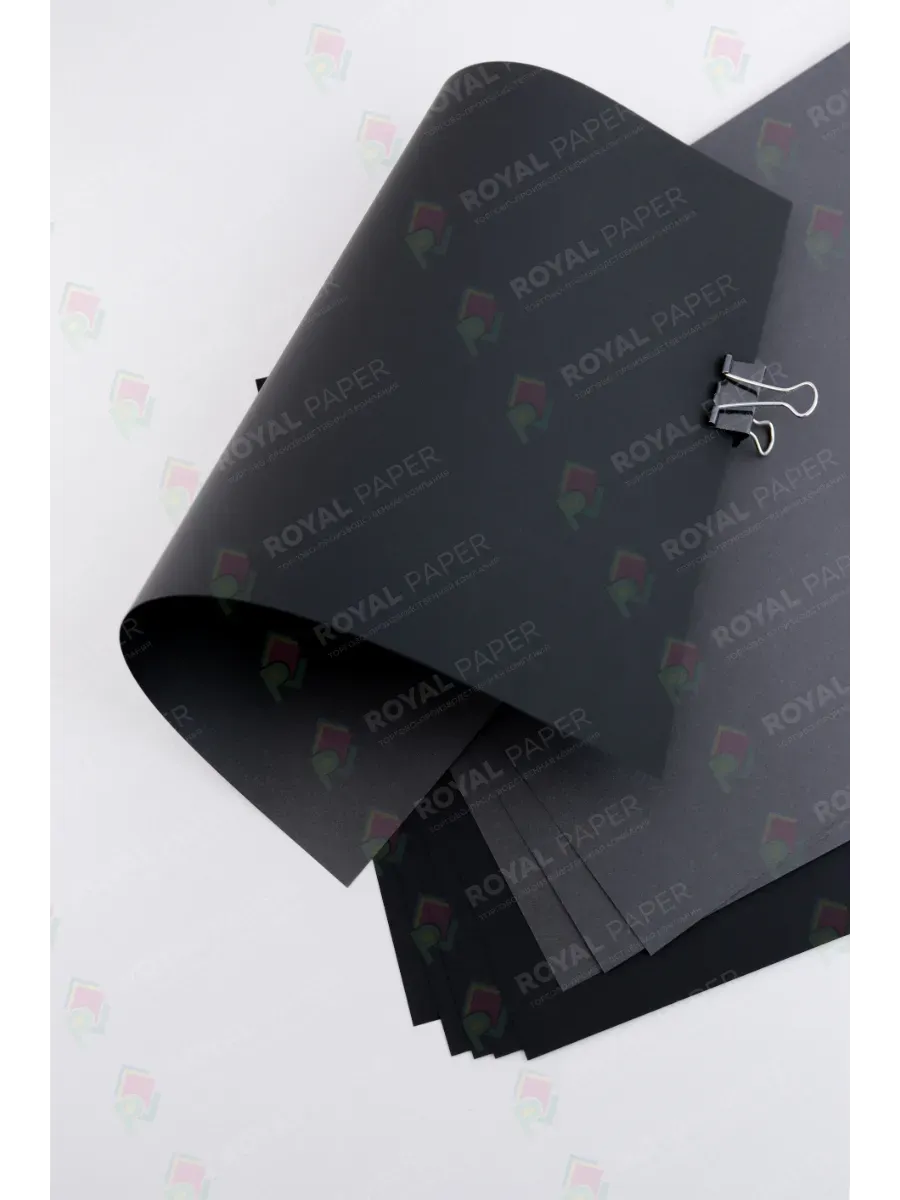 Бумага дизайнерская А4 черный-бархат 125 гр.м2 10 лист - фото 4