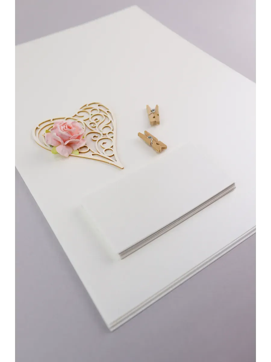 Бумага дизайнерская А4 белый перламутр 250 гр.м2 10 лист 2С - фото 5