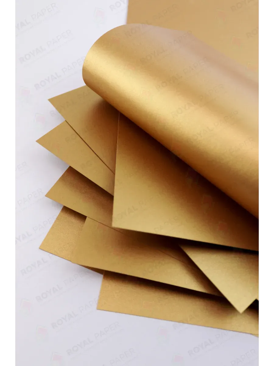 Бумага дизайнерская А4 старое золото 250 гр.м2 10 лист 2С - фото 3