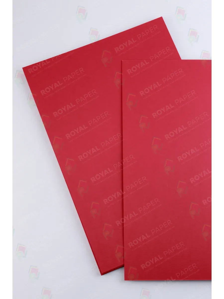 Картон дизайнерский А4 плотный красный 600 гр.м2 - 10 листов - фото 3