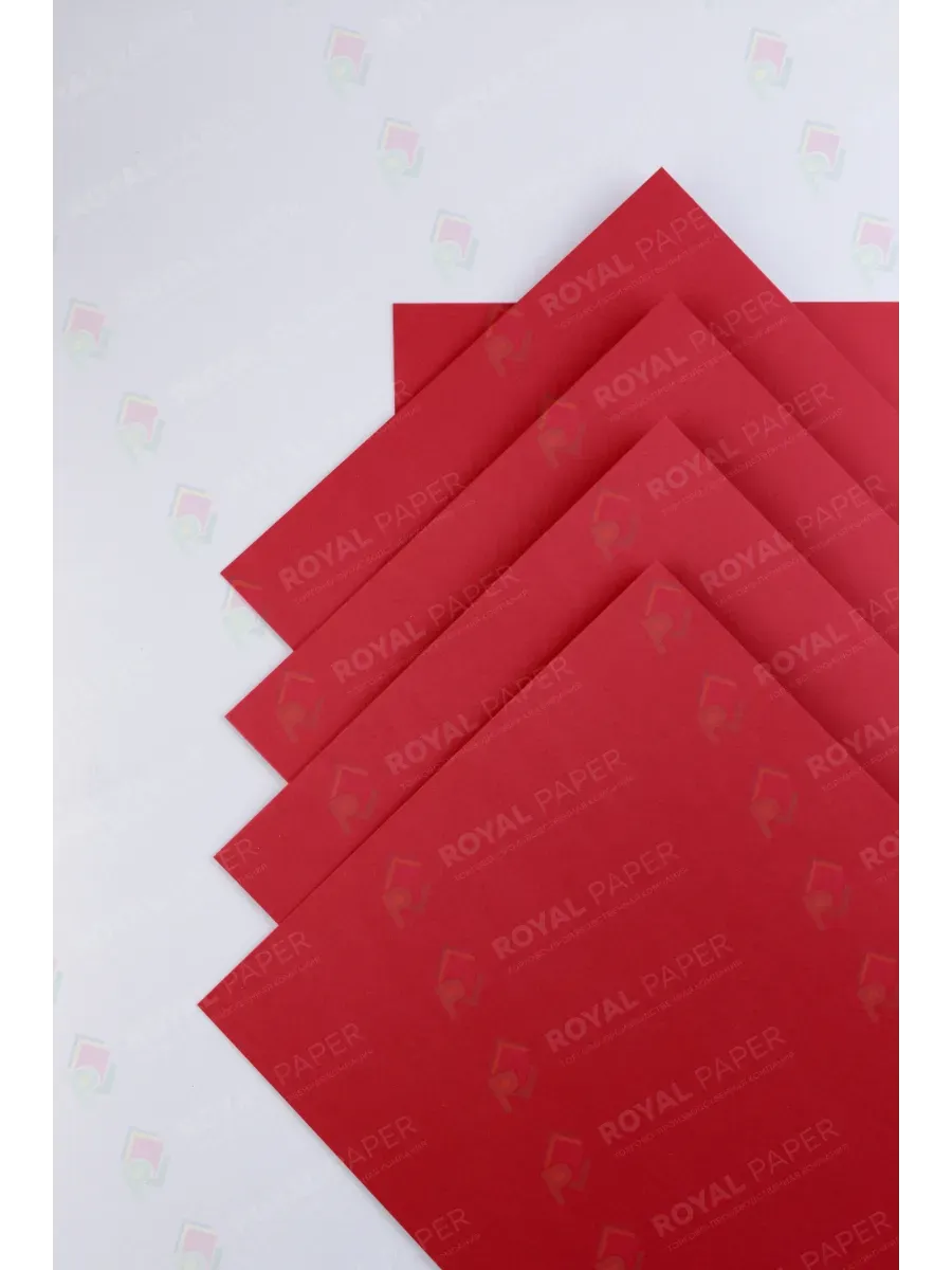 Картон дизайнерский А4 плотный красный 470 гр.м2 - 10 листов - фото 5