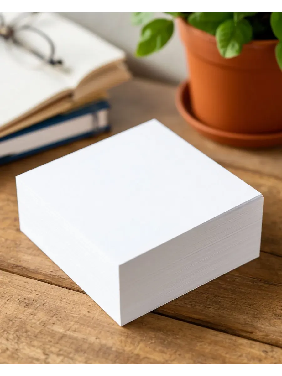 Блок для заметок и записей Бумага 90х90 мм Плотная 190 гр.м2 - фото 7