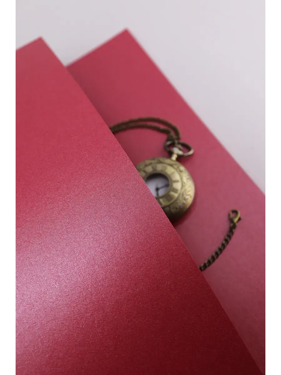 Бумага дизайнерская А4 красный металл 250 гр.м2 10 лист 2С - фото 5