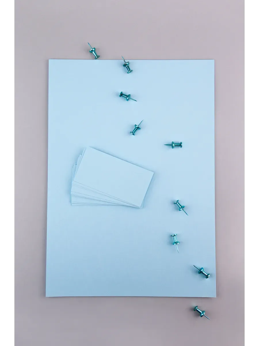 Бумага дизайнерская А4 нежно-голубая 160 гр.м2 10 лист - фото 4