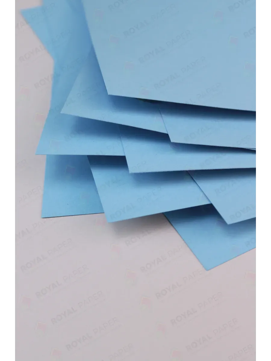 Бумага дизайнерская А4 голубая 210 гр.м2 10 лист - фото 4