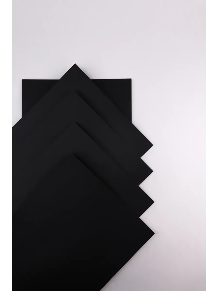 Бумага дизайнерская А4, черная 250 гр.м2 - 10 листов - фото 6