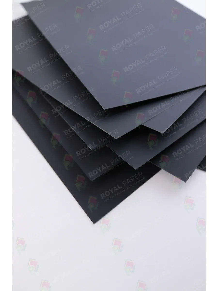 Бумага дизайнерская А4 черная 350 гр.м2 10 лист - фото 4